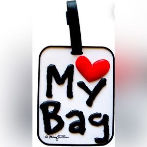Luggage Tag My Bag Heart Love Heavy Duty Large Reinforced Bag ID Tagby MaryEllis